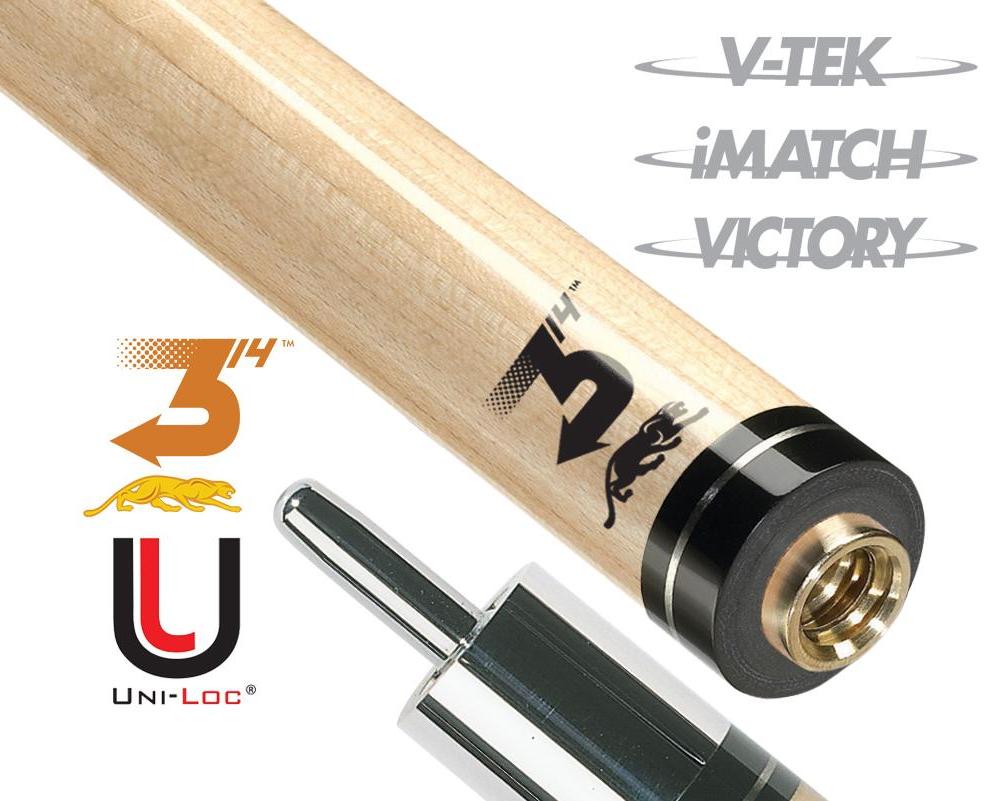 Predator 314³ Cue Shaft Uni-Loc 3. Gen 2015 (silver collar)