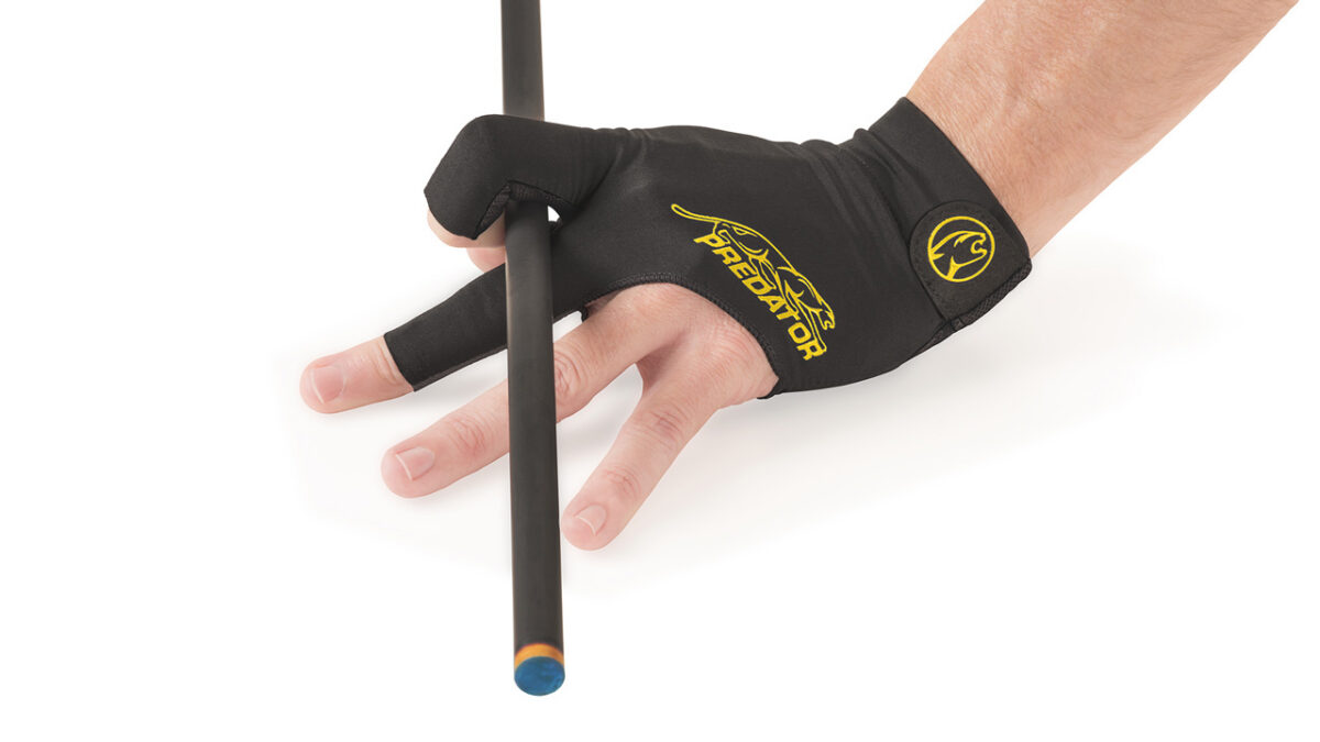 Billard-Handschuh-Predator-SecondSkin-Schwarz-Gelb-Bridge