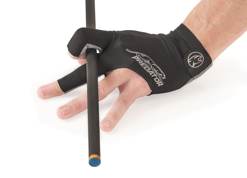Billard-Handschuh-Predator-SecondSkin-Schwarz-Grau-Bridge