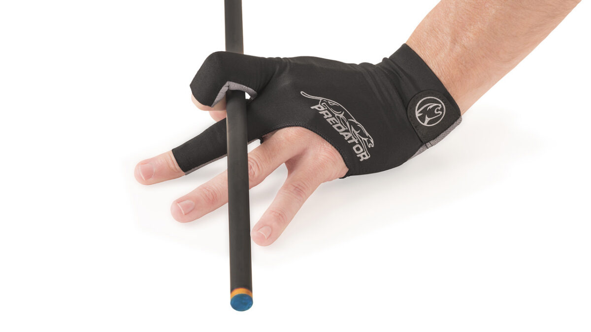 Billard-Handschuh-Predator-SecondSkin-Schwarz-Grau-Bridge