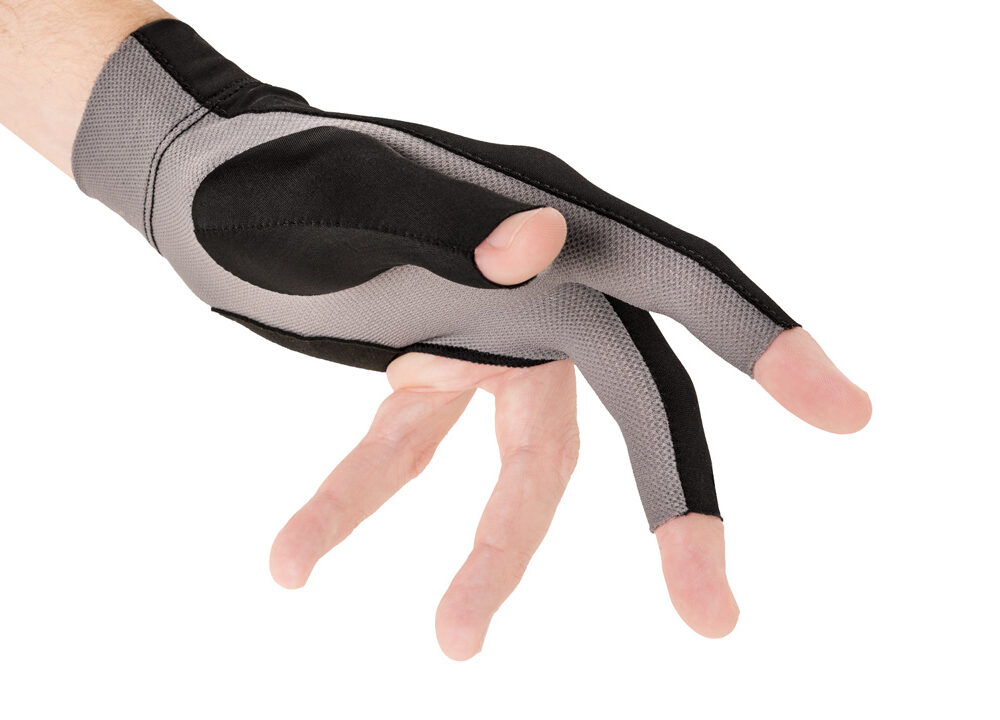 Billard-Handschuh-Predator-SecondSkin-Schwarz-Grau-Twist
