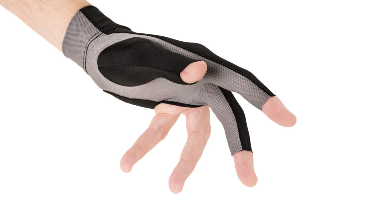Billard-Handschuh-Predator-SecondSkin-Schwarz-Grau-Twist