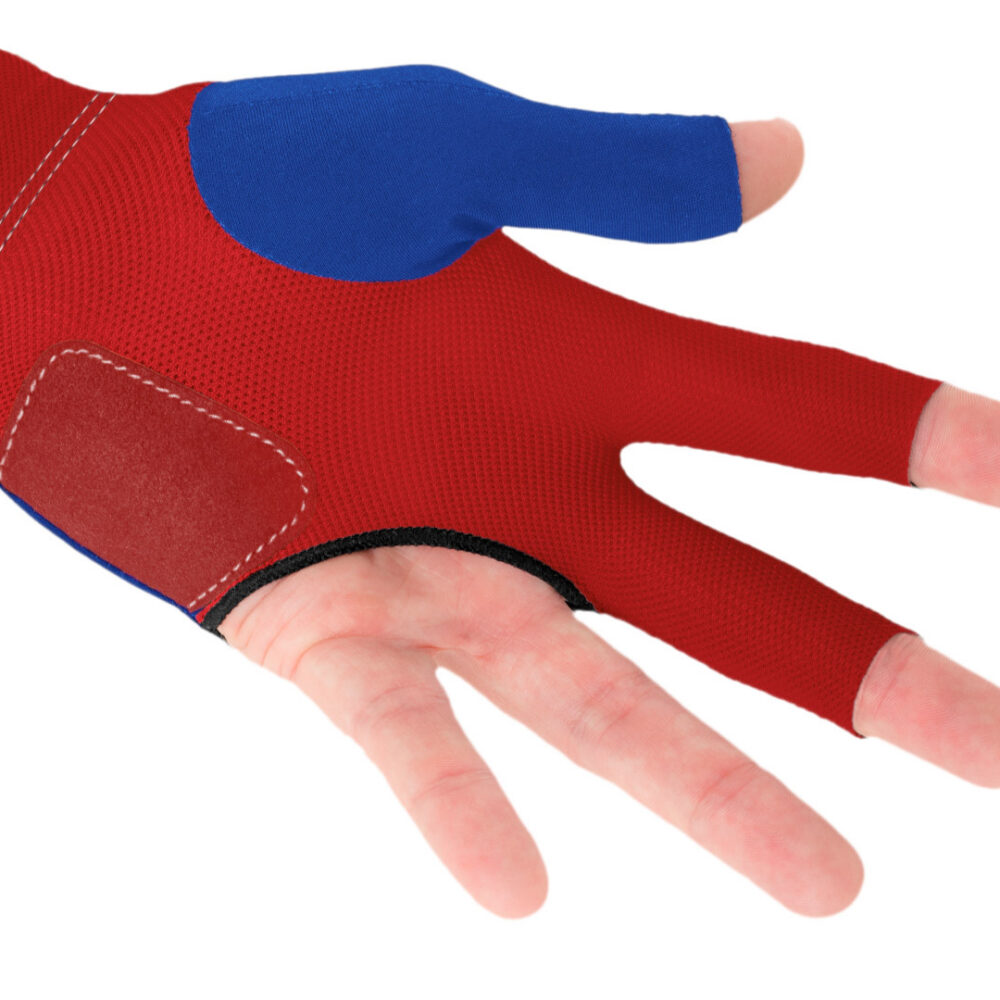 Billiard Glove Predator  USPBS Second-Skin, Blue / Red, XXS-XXL, left hand