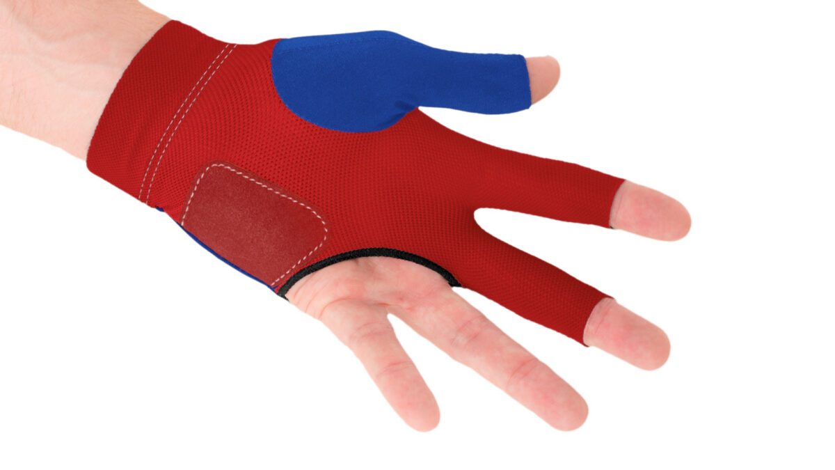 Billiard Glove Predator  USPBS Second-Skin, Blue / Red, XXS-XXL, left hand