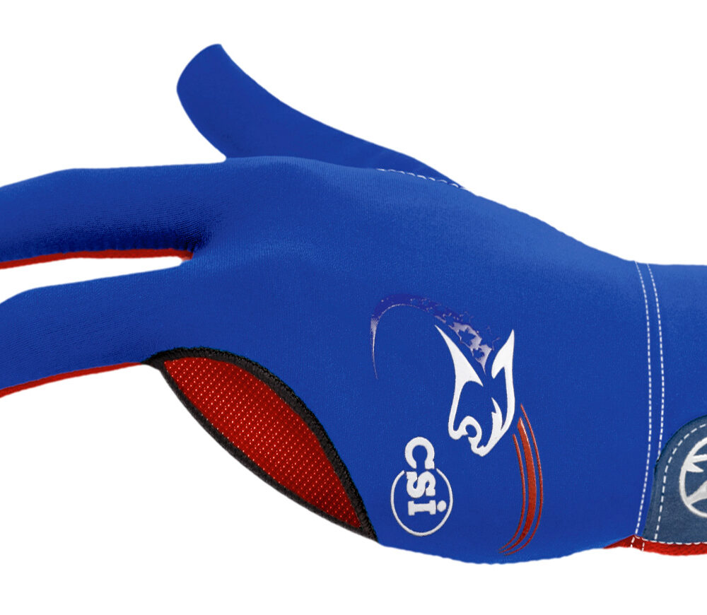 Billiard Glove Predator  USPBS Second-Skin, Blue / Red, XXS-XXL, left hand