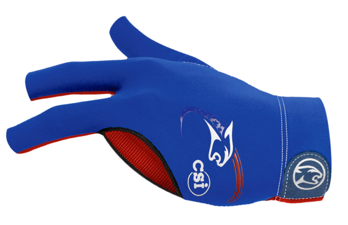 Billiard Glove Predator  USPBS Second-Skin, Blue / Red, XXS-XXL, left hand