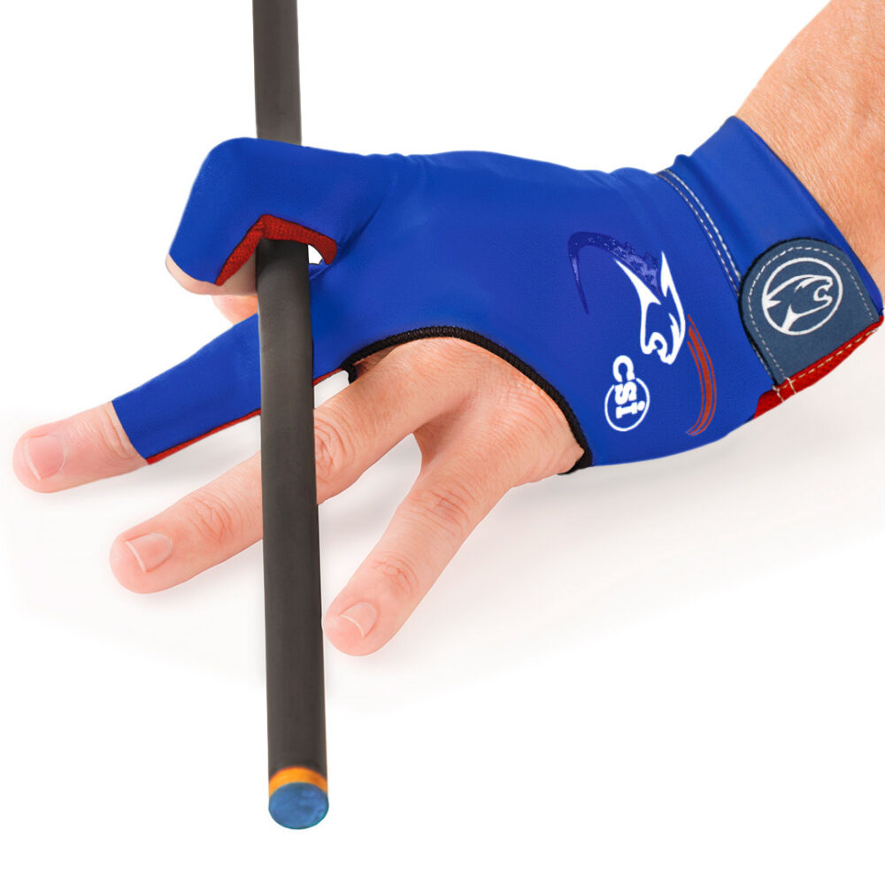 Billiard Glove Predator  USPBS Second-Skin, Blue / Red, XXS-XXL, left hand