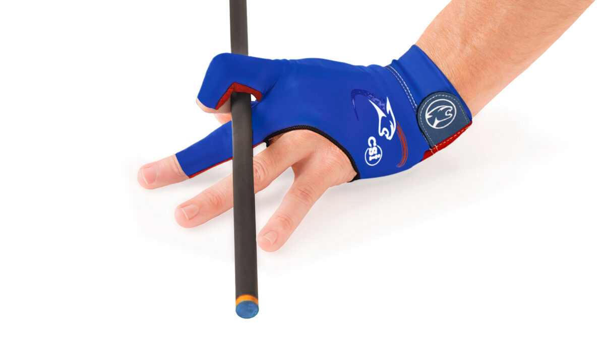 Billiard Glove Predator  USPBS Second-Skin, Blue / Red, XXS-XXL, left hand