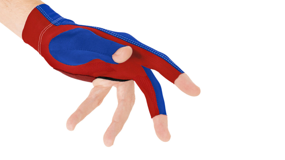 Billiard Glove Predator  USPBS Second-Skin, Blue / Red, XXS-XXL, left hand