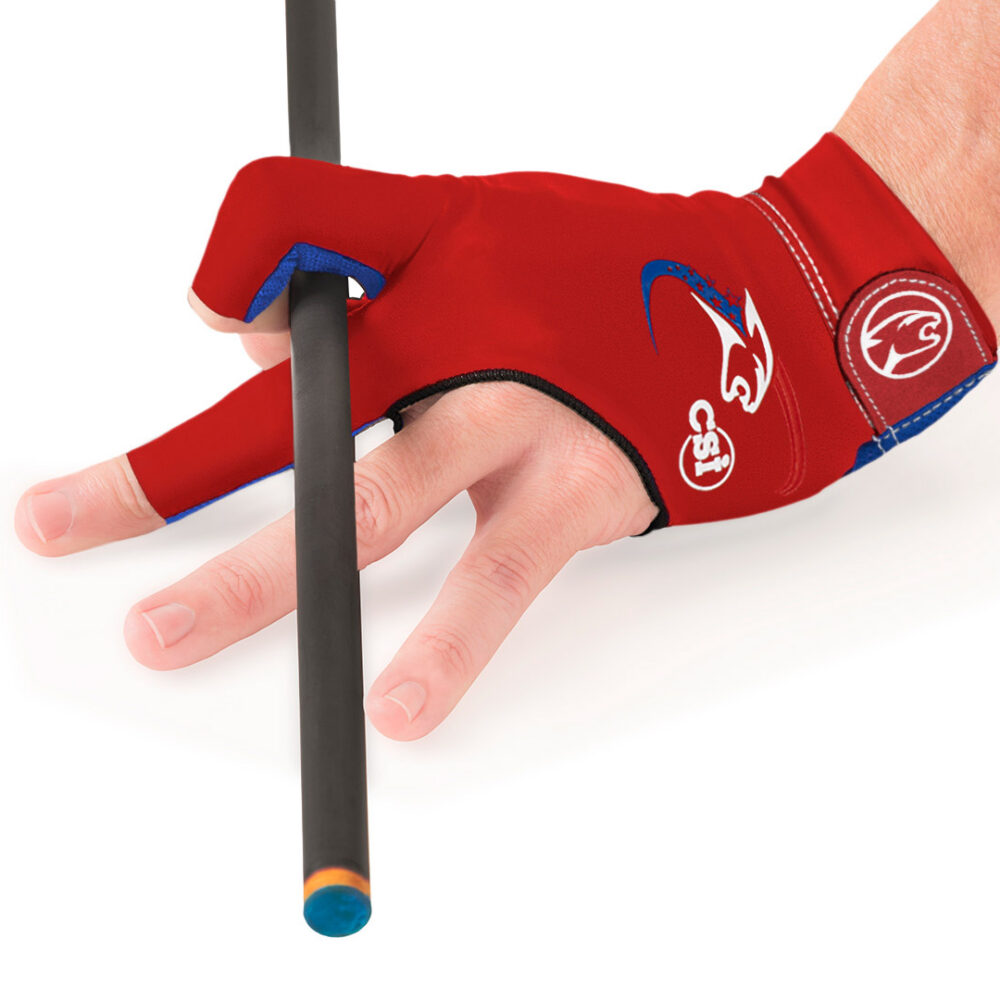 Billiard Glove Predator  USPBS Second-Skin, Red-Blue, XXS-XXL, left hand