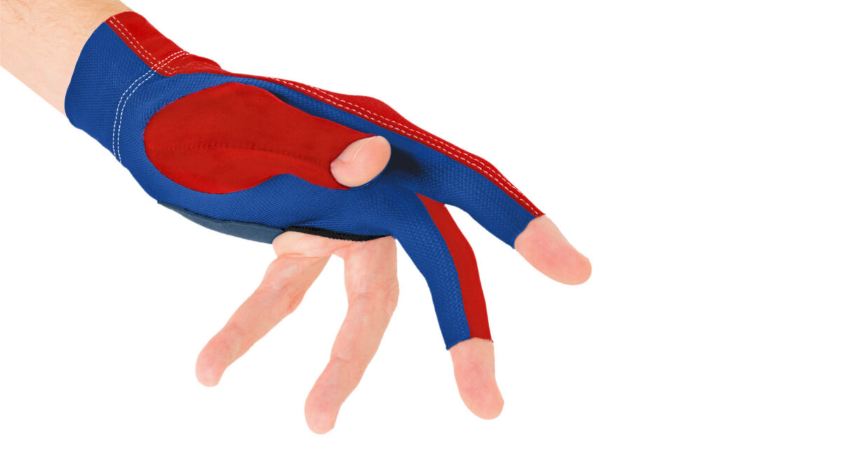 Billiard Glove Predator  USPBS Second-Skin, Red-Blue, XXS-XXL, left hand