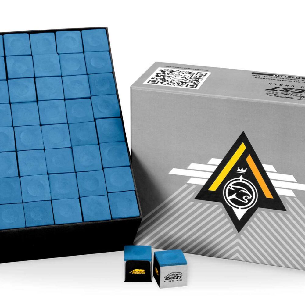 Billiard Chalk Predator Crest Blue 144pc.