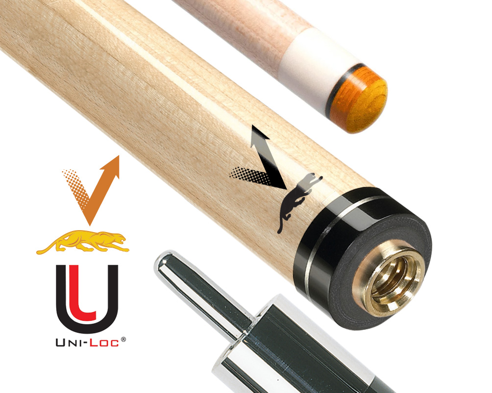 Predator Vantage cue shaft 12,9 mm, Uni-Loc Joint (Silver Collar)