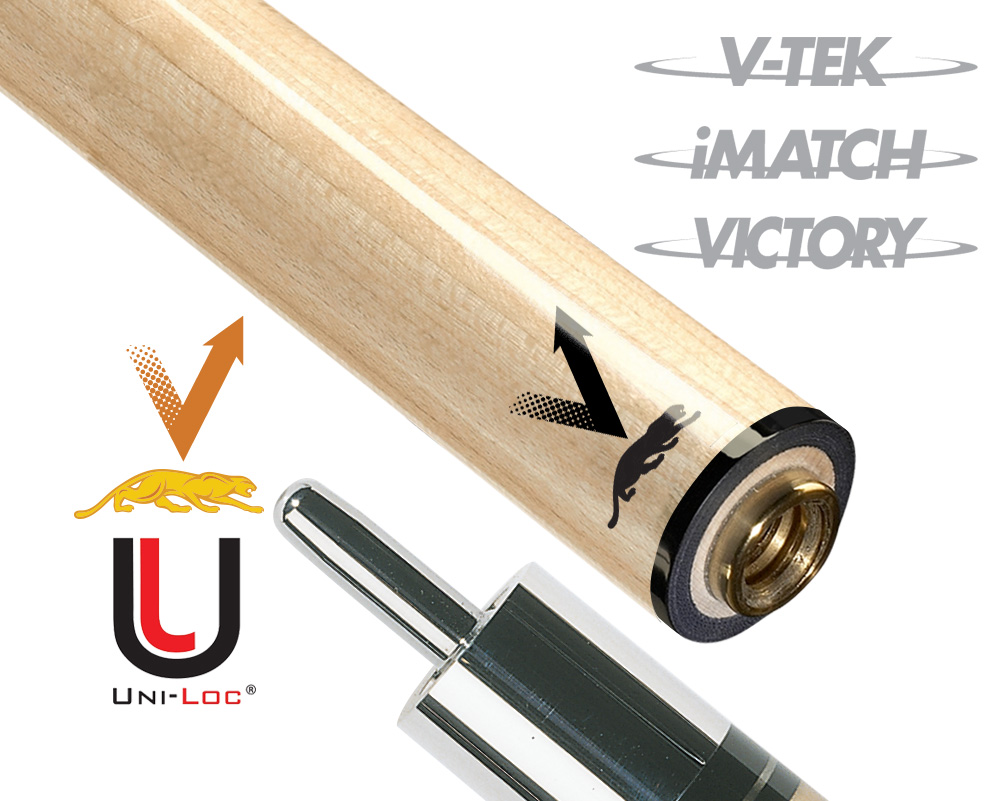 Predator Vantage cue shaft 12,9 mm, Uni-Loc QR Joint (Thin Black Collar)