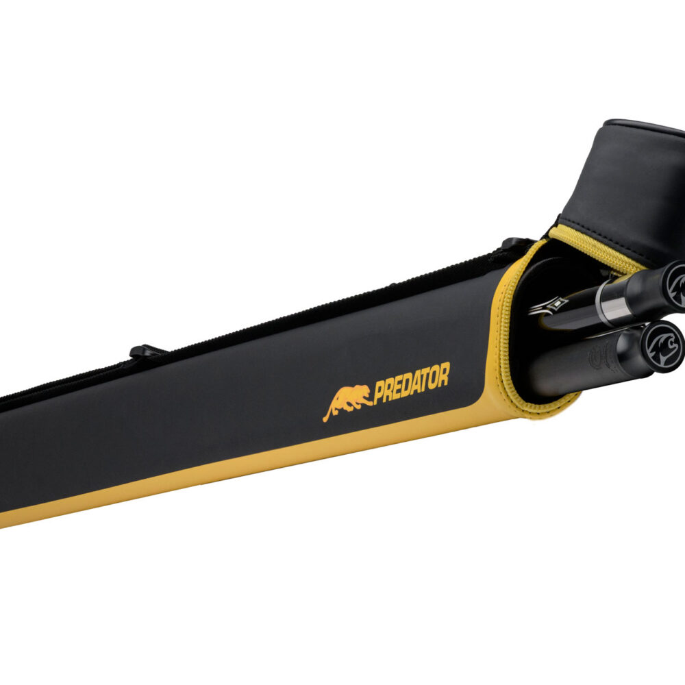 30050Y-Predator-Cue-Hard-Case-1B1S-yellow-black-Queuekoecher-Capacity Pool Cue Hard Case Predator 1x1, Black & Yellow with Shoulder Strap