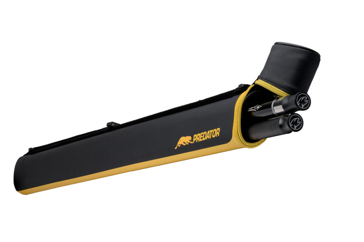 30050Y-Predator-Cue-Hard-Case-1B1S-yellow-black-Queuekoecher-Capacity Pool Cue Hard Case Predator 1x1, Black & Yellow with Shoulder Strap