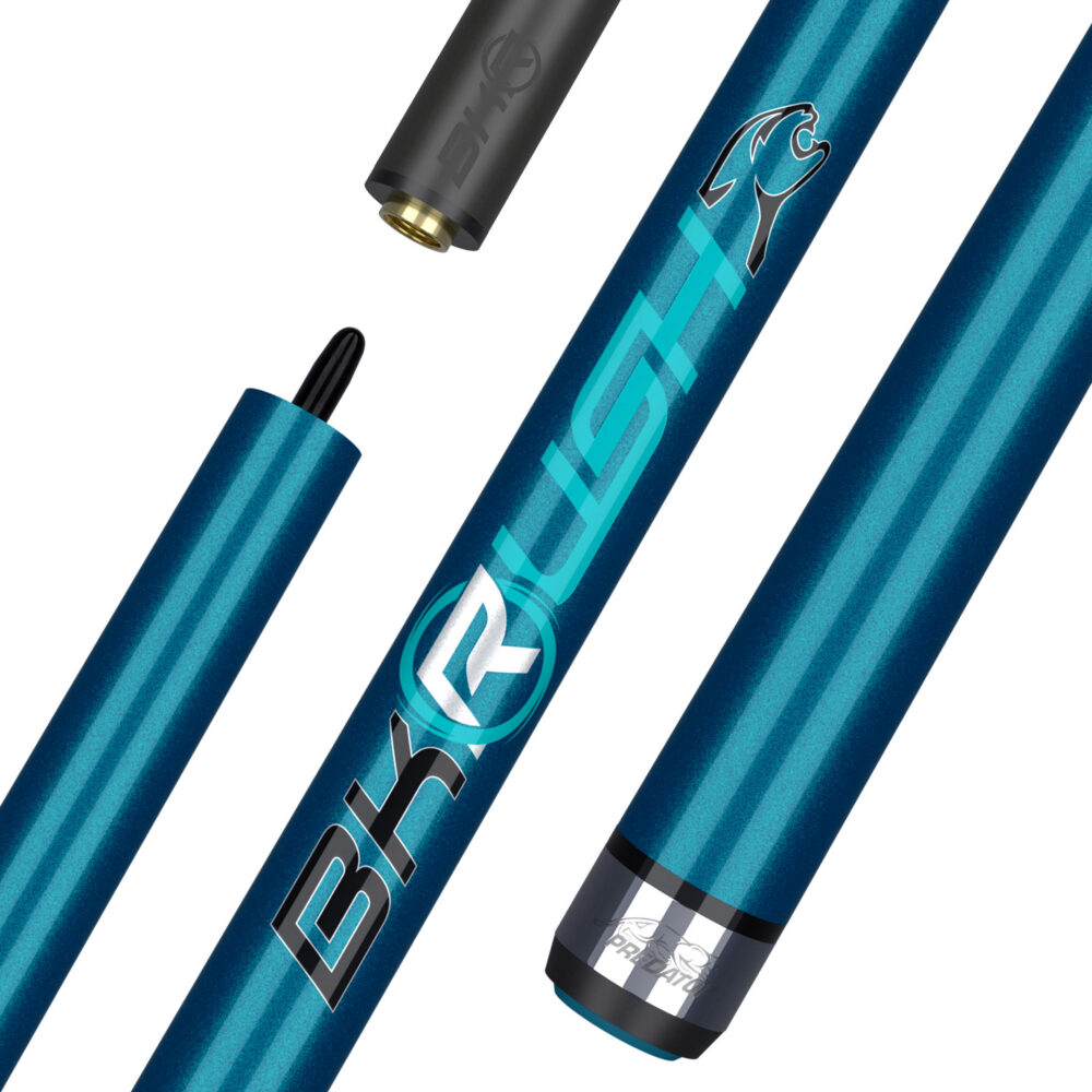 Predator Teal BK Rush Break Cue - No Wrap, Revo BK-R Carbon Fiber Shaft