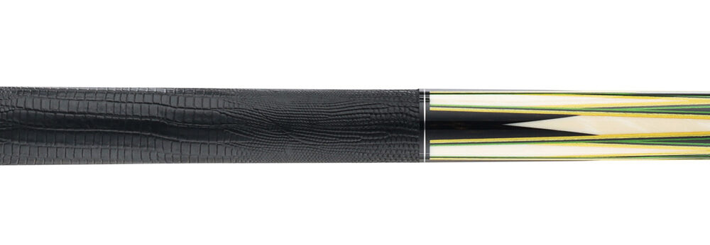 Predator LE True Splice 16 Pool Cue - Ebony with Green/Yellow Points - Leather Wrap