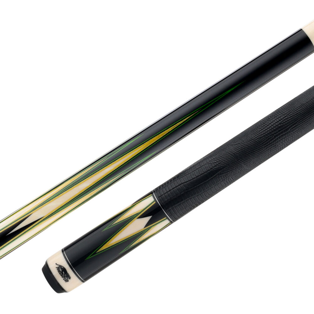 Predator LE True Splice 16 Pool Cue - Ebony with Green/Yellow Points - Leather Wrap