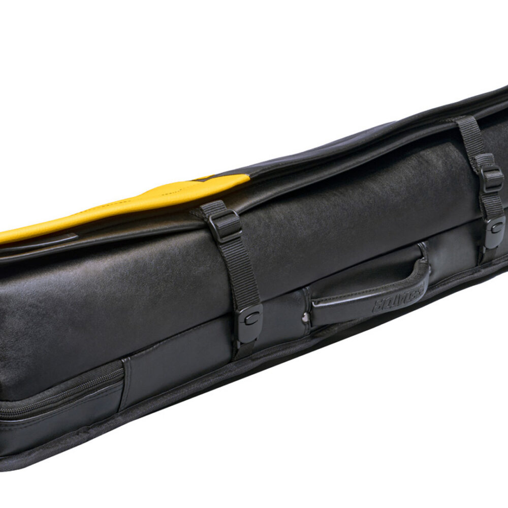 30046-Queuekoecher-Predator-Urbain-Black-Yellow-2x4 Hard Case Predator URBAIN 2/4, Black and Yellow with shoulder strap