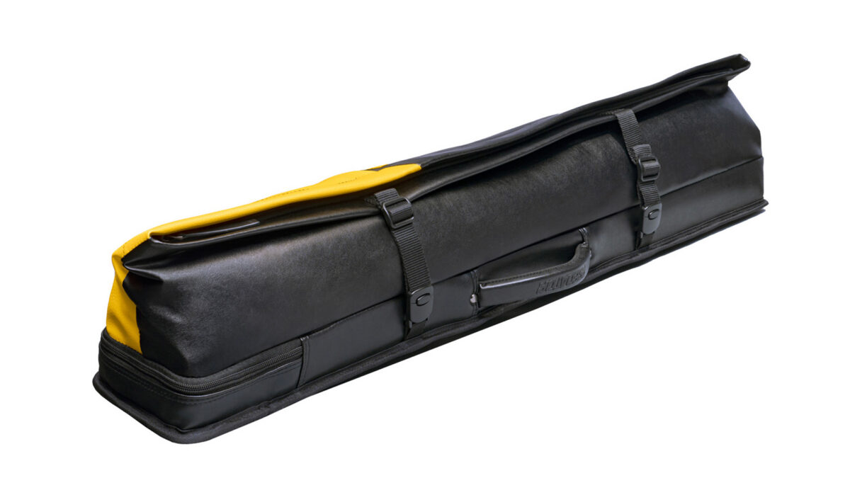 30046-Queuekoecher-Predator-Urbain-Black-Yellow-2x4 Hard Case Predator URBAIN 2/4, Black and Yellow with shoulder strap