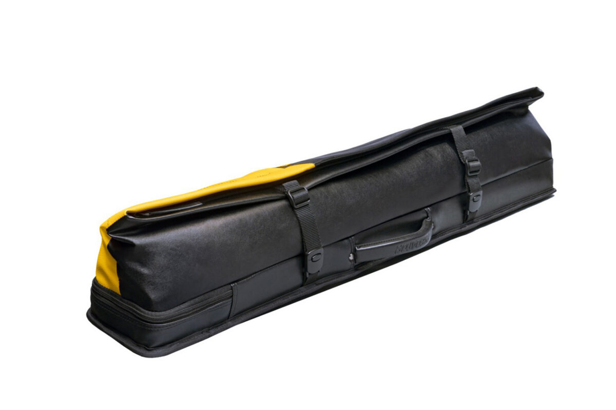 30047-Queuekoecher-Predator-Urbain-Black-Yellow-3x5 Hard Case Predator URBAIN 3/5, Black/Yellow with shoulder strap