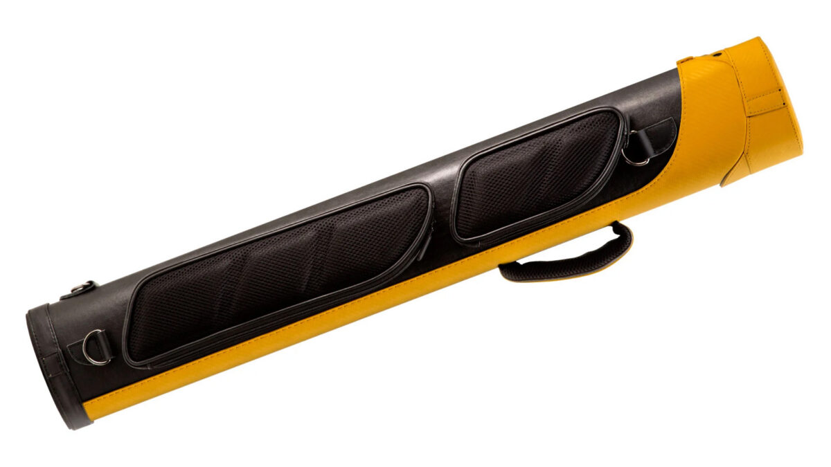 Predator Sport Black/Yellow Pool Cue Case, 2 Butts x 4 Shafts