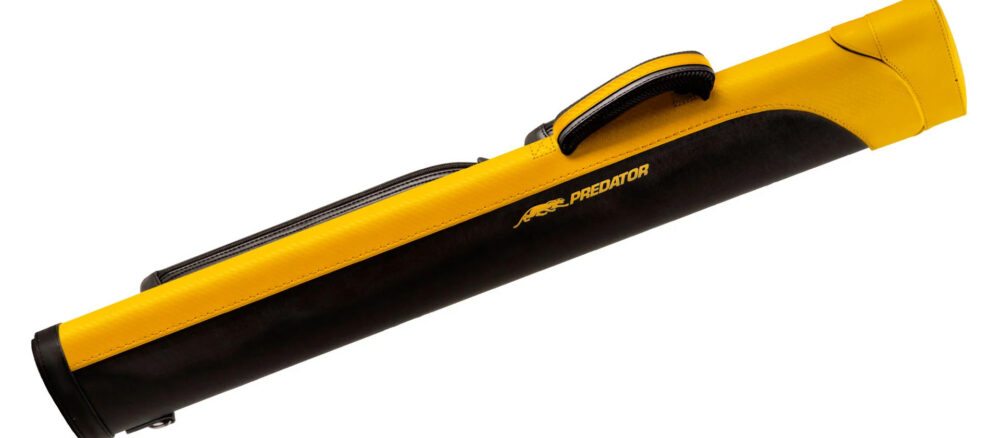 Predator Sport Black/Yellow Pool Cue Case, 2 Butts x 4 Shafts