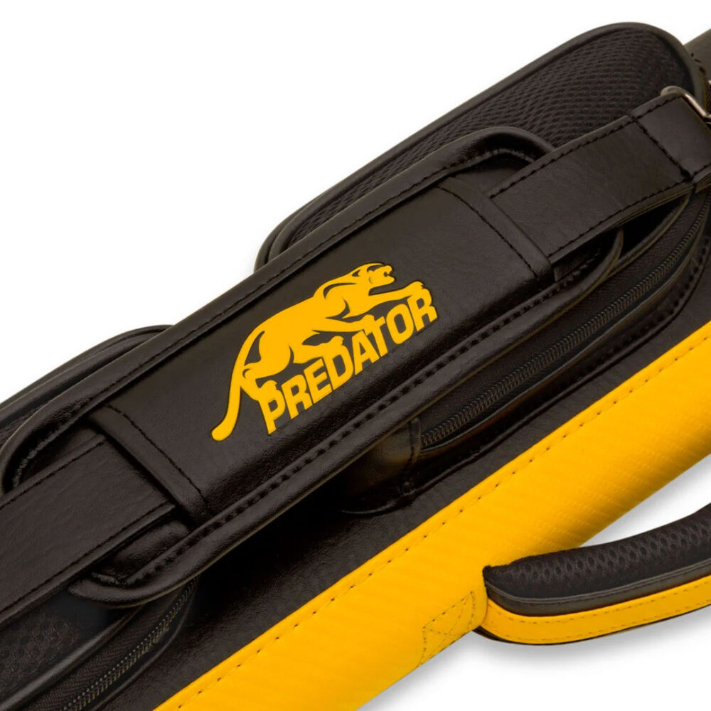 Predator Sport Black/Yellow Pool Cue Case, 2 Butts x 4 Shafts