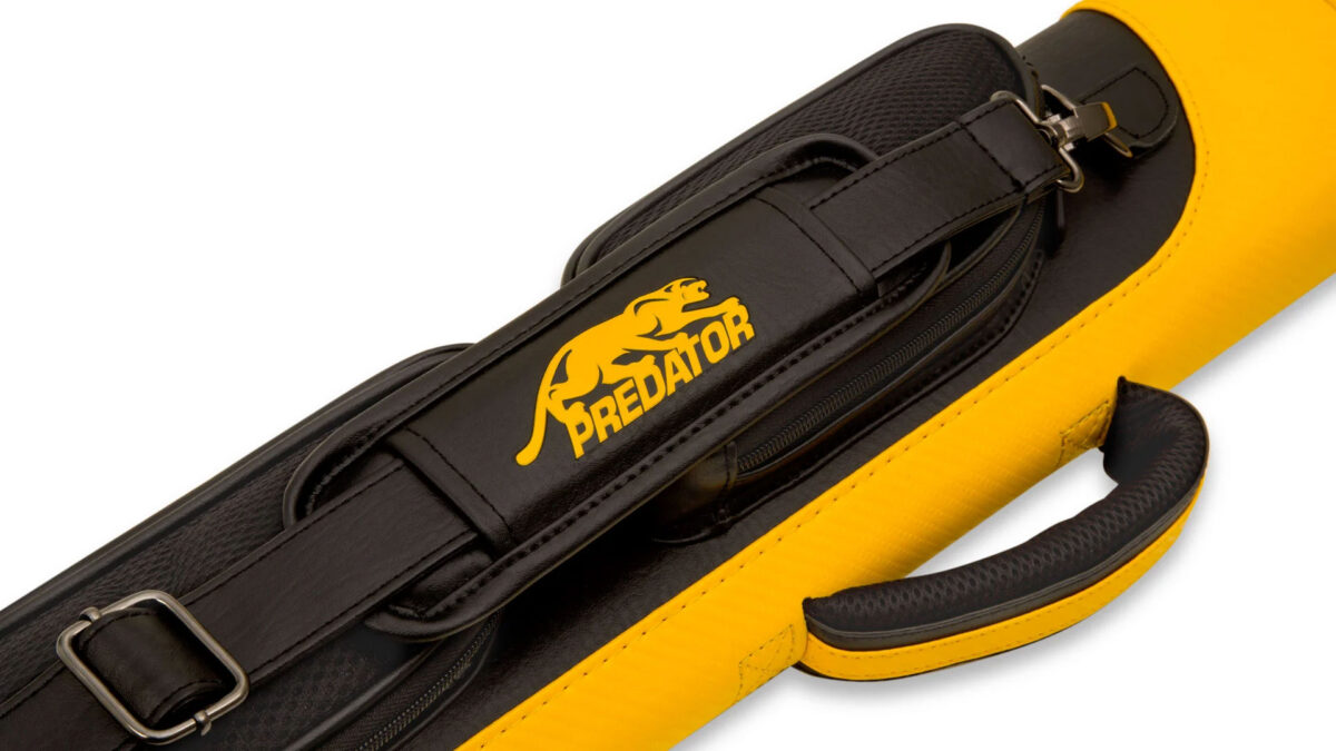 Predator Sport Black/Yellow Pool Cue Case, 2 Butts x 4 Shafts
