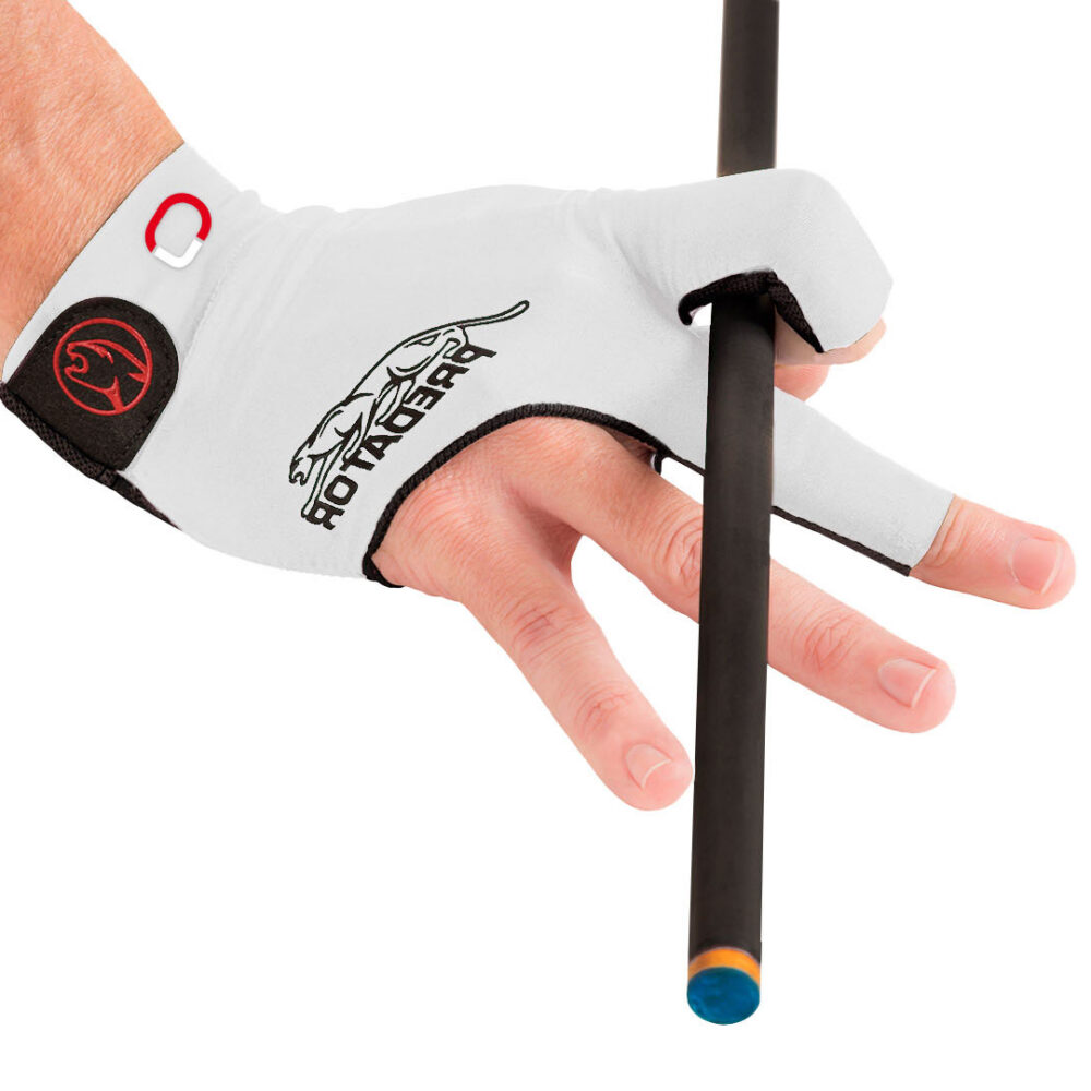 Billiard Glove Predator Second Skin Jasmin Ouschan Signature, White, XXS-XXL, right hand