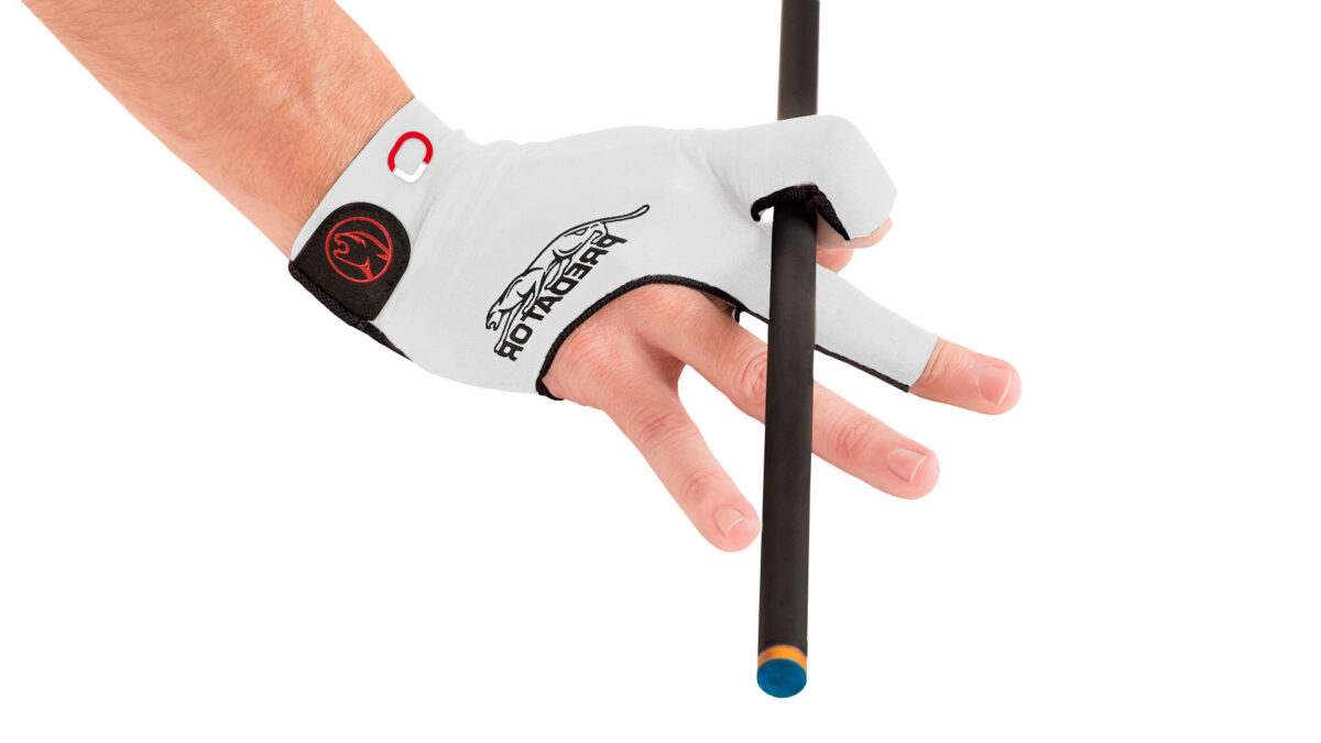 Billiard Glove Predator Second Skin Jasmin Ouschan Signature, White, XXS-XXL, right hand