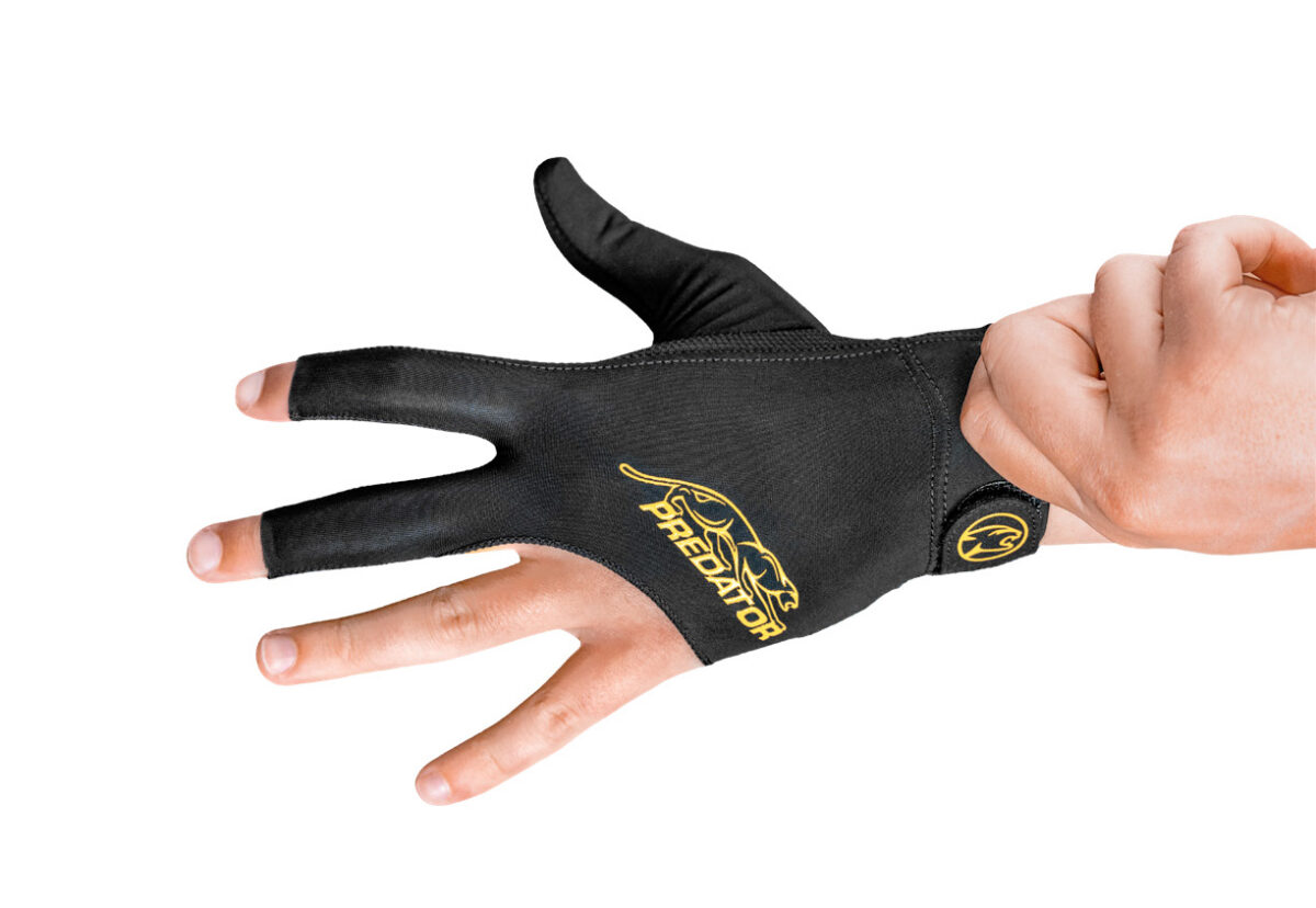 Glove Predator Second-Skin, Black/Yelow, Closed Thumb S-XL, left hand