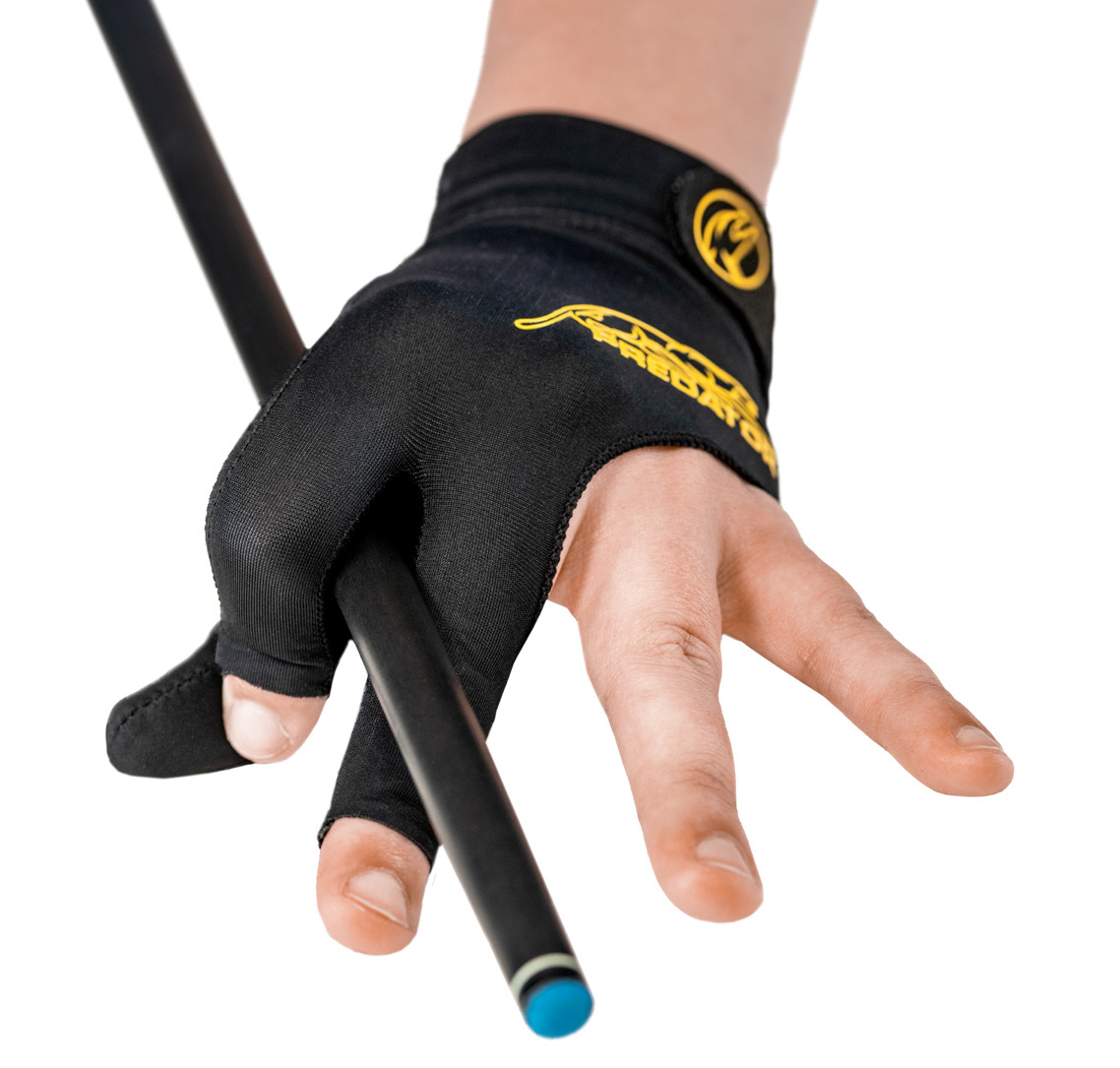 Glove Predator Second-Skin, Black/Yelow, Closed Thumb S-XL, left hand