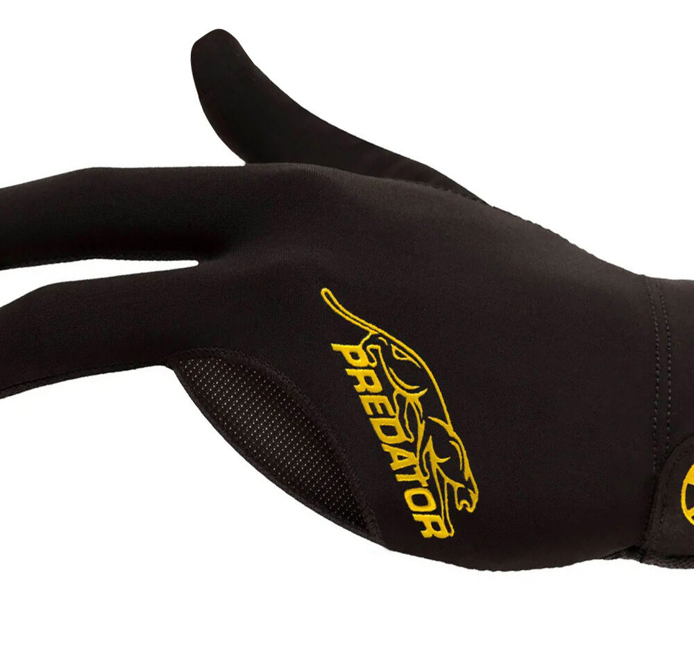 Glove Predator Second-Skin, Black/Yelow, Closed Fingers S-XL, left hand