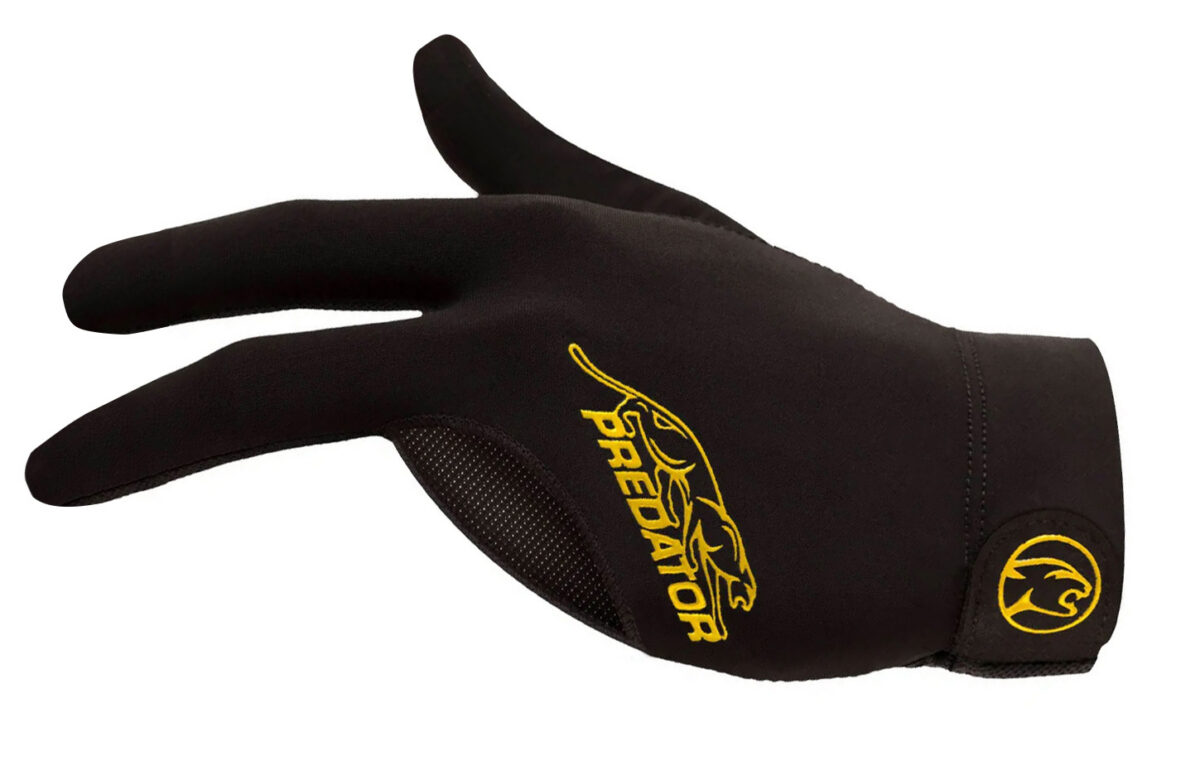 Glove Predator Second-Skin, Black/Yelow, Closed Fingers S-XL, left hand