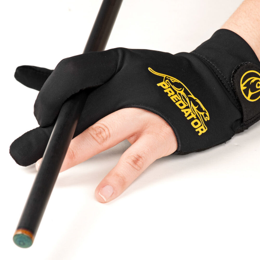 Glove Predator Second-Skin, Black/Yelow, Closed Fingers S-XL, left hand