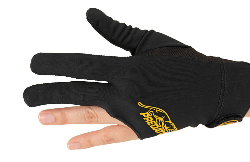Glove Predator Second-Skin, Black/Yelow, Closed Fingers S-XL, left hand