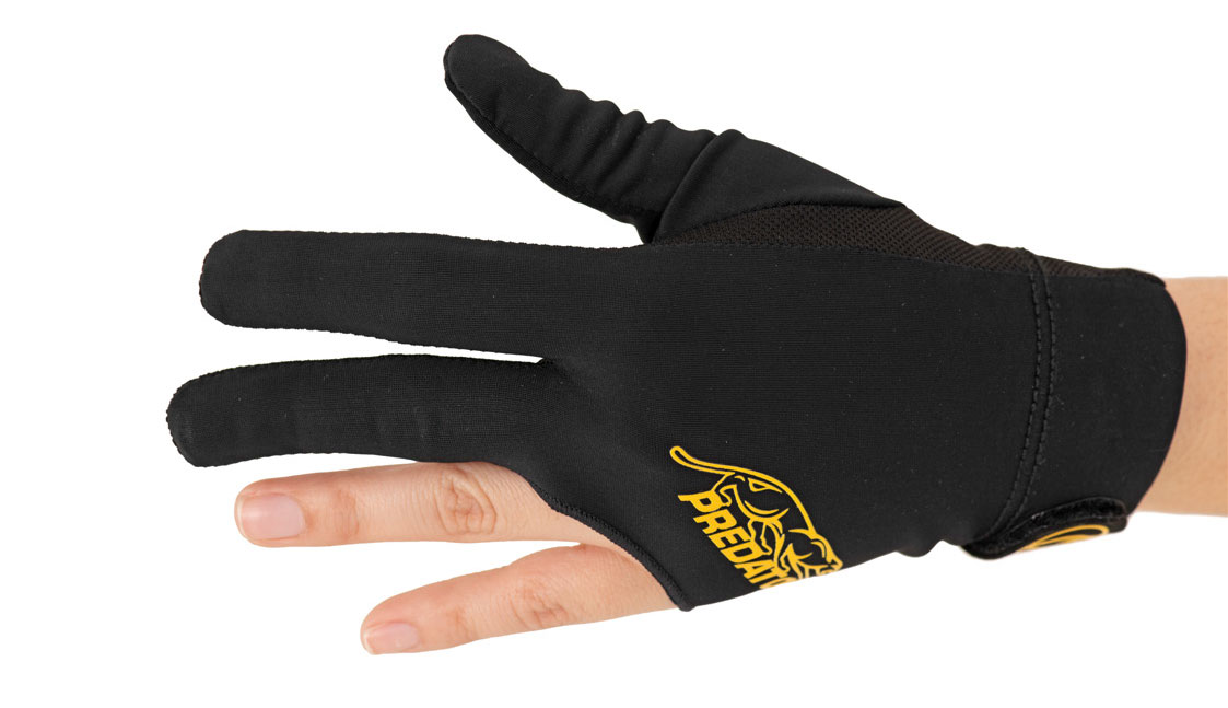 Glove Predator Second-Skin, Black/Yelow, Closed Fingers S-XL, left hand