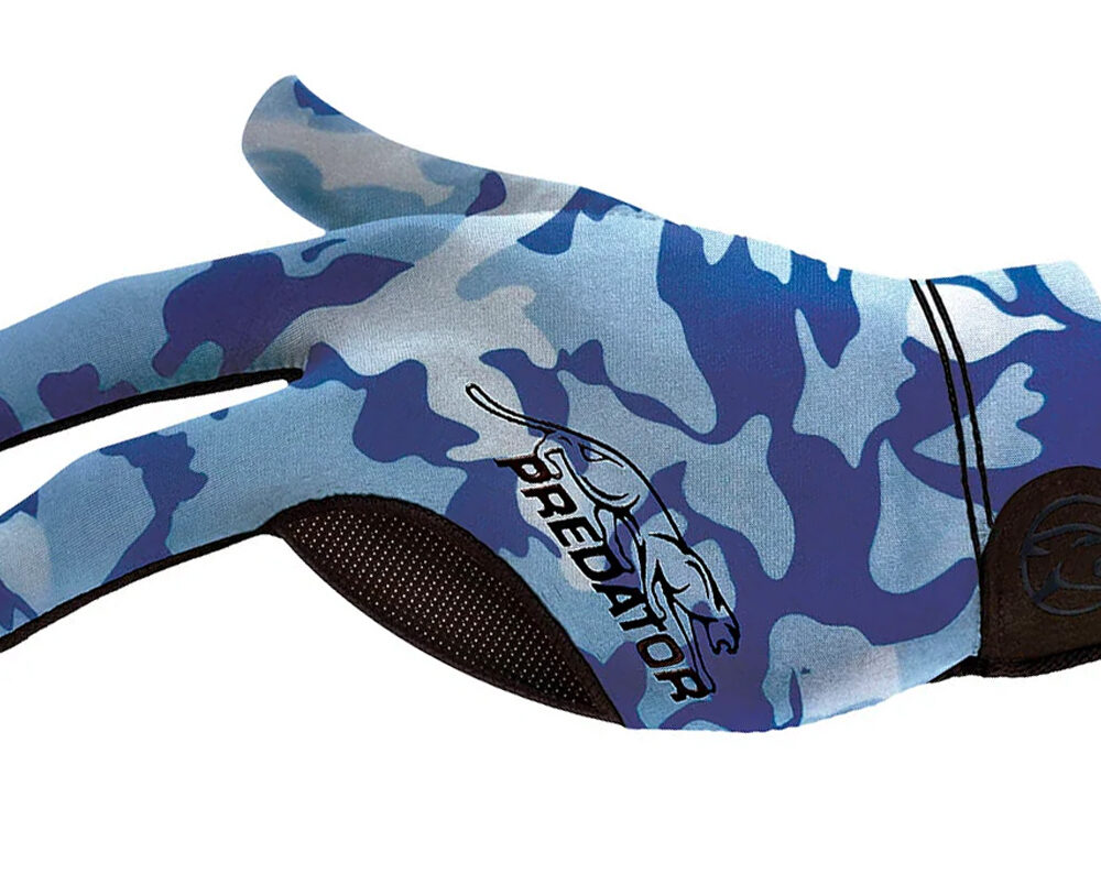 Glove Predator Second-Skin, Blue/Teal Camo, XXS-XXL, left hand