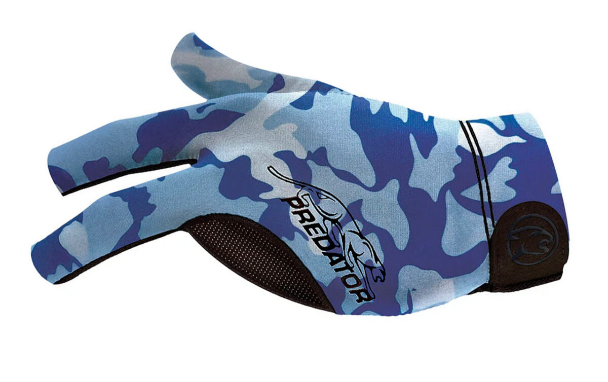 Glove Predator Second-Skin, Blue/Teal Camo, XXS-XXL, left hand