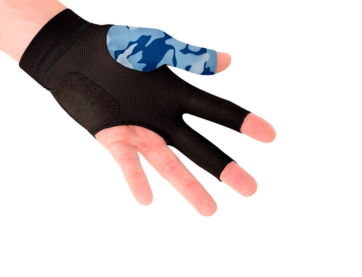 Glove Predator Second-Skin, Blue/Teal Camo, XXS-XXL, left hand