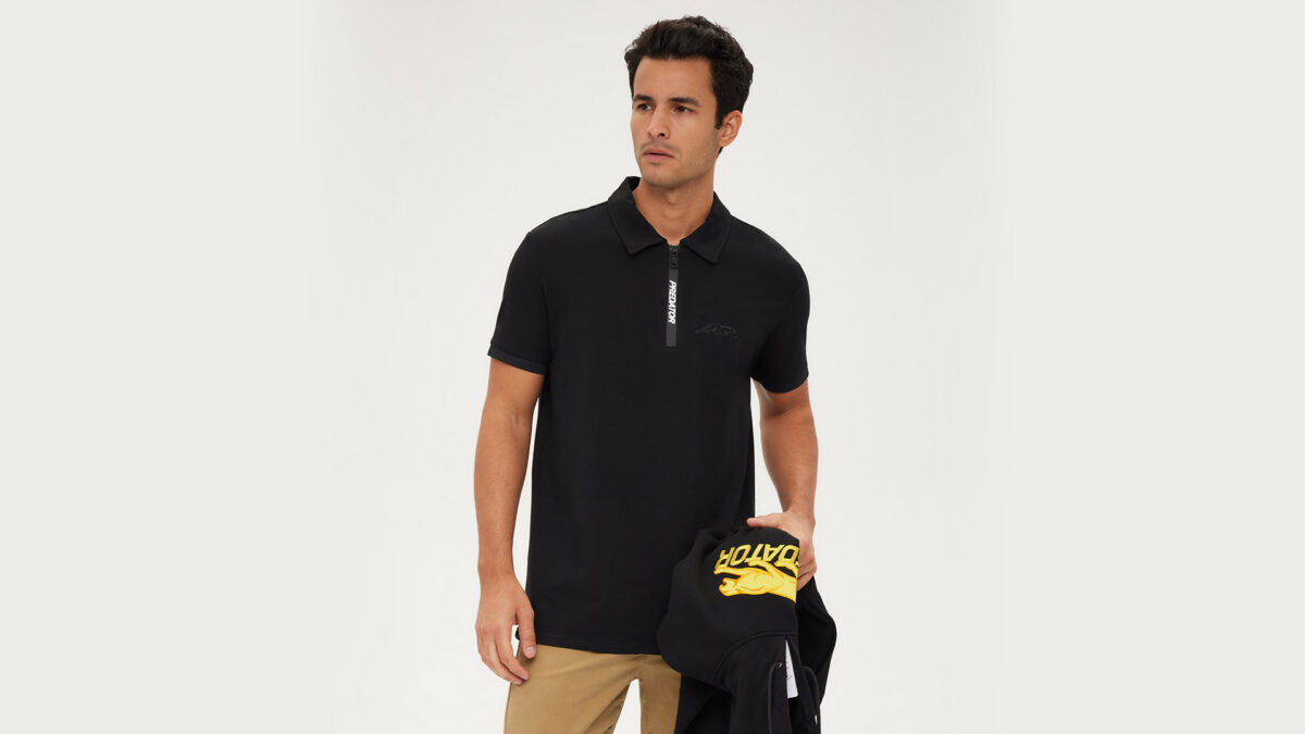 Predator Zipp Polo Shirt Black S-XXL