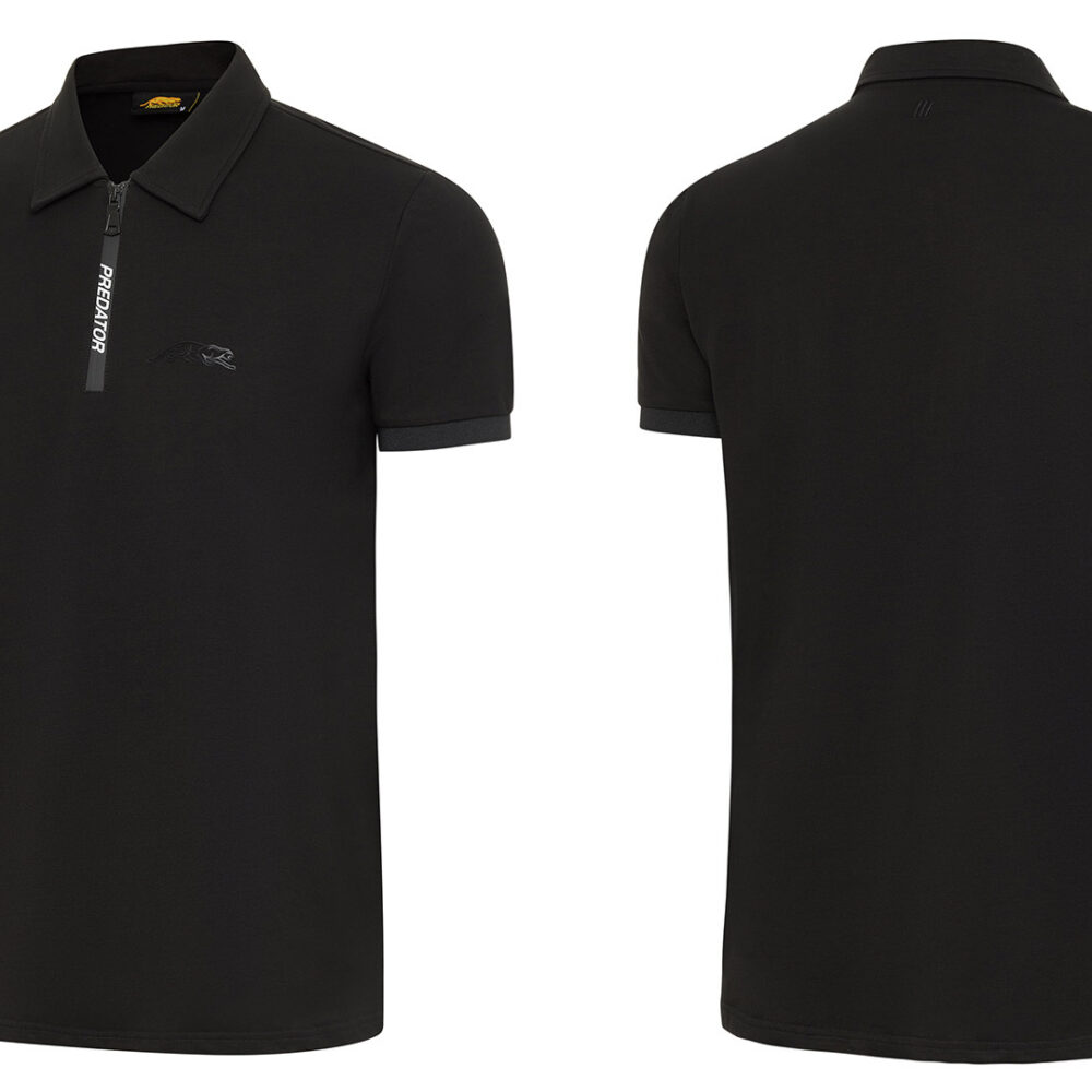 Predator Zipp Polo Shirt Black S-XXL