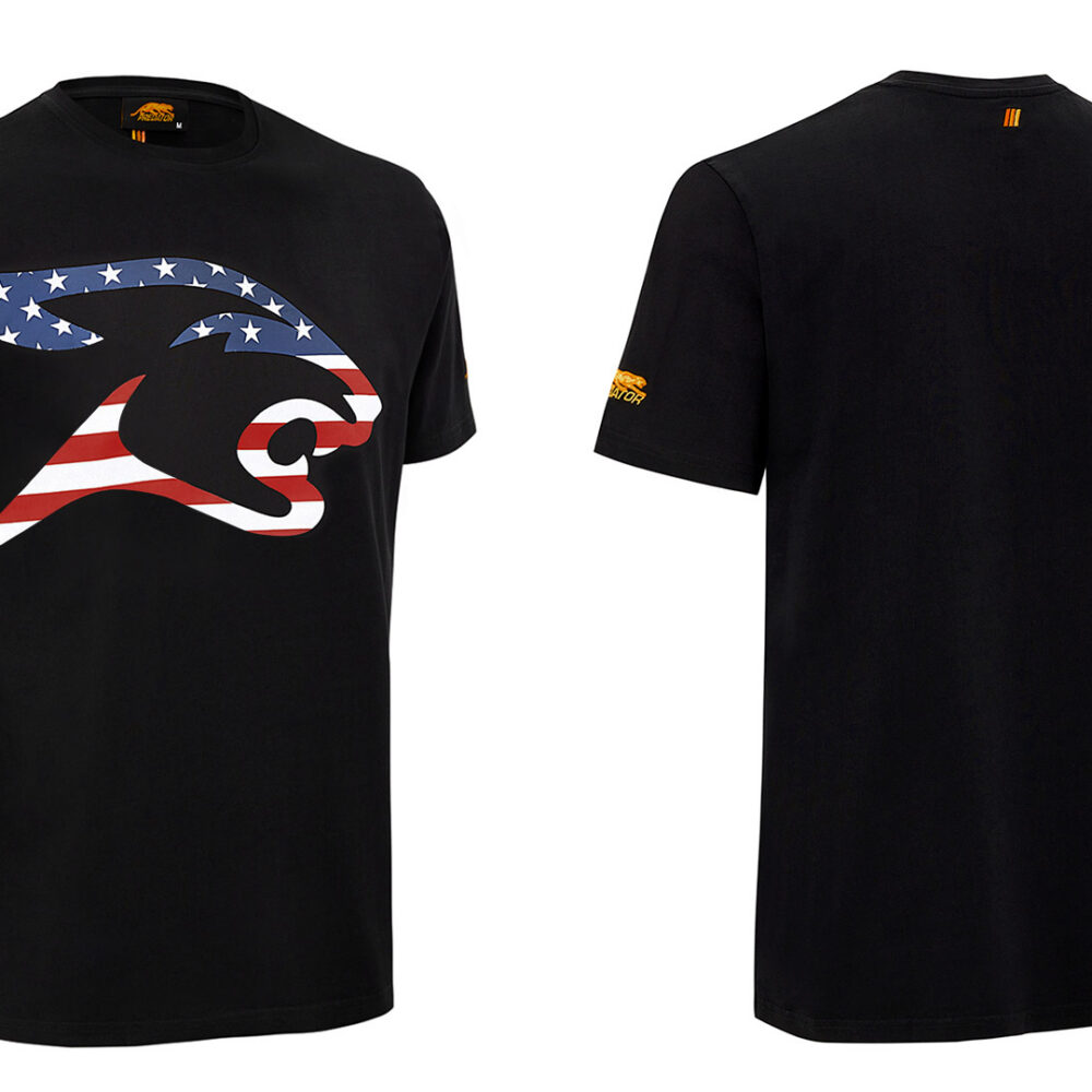 Predator USA Flag Cat Head T-Shirt Black S-XXL