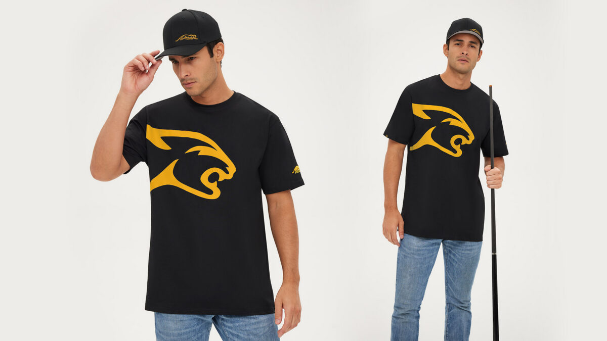 Predator Black T-Shirt Yellow Cat Head S-XXL
