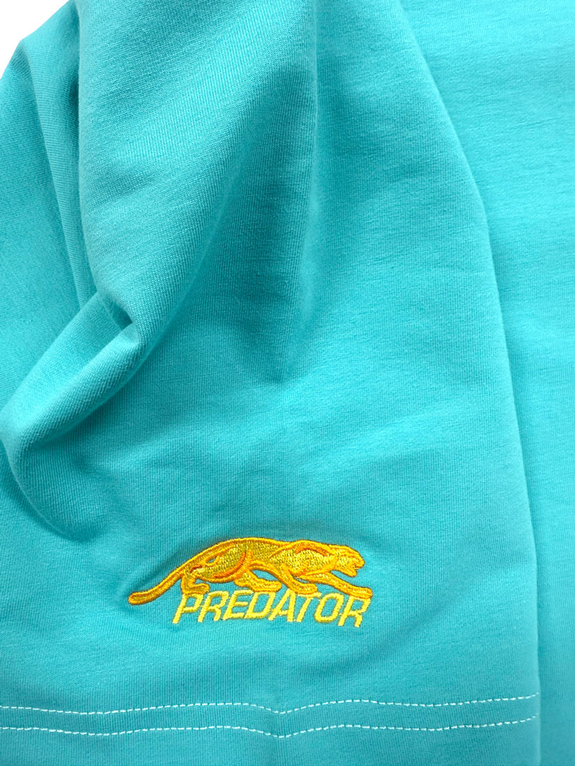 Predator Teal T-Shirt Black Cat Head XS-XXL