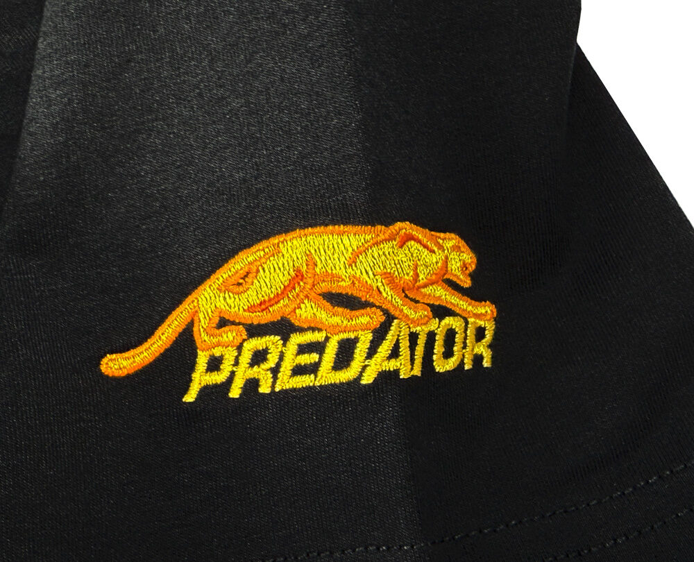 Predator Black T-Shirt Teal Cat Head XS-XXL