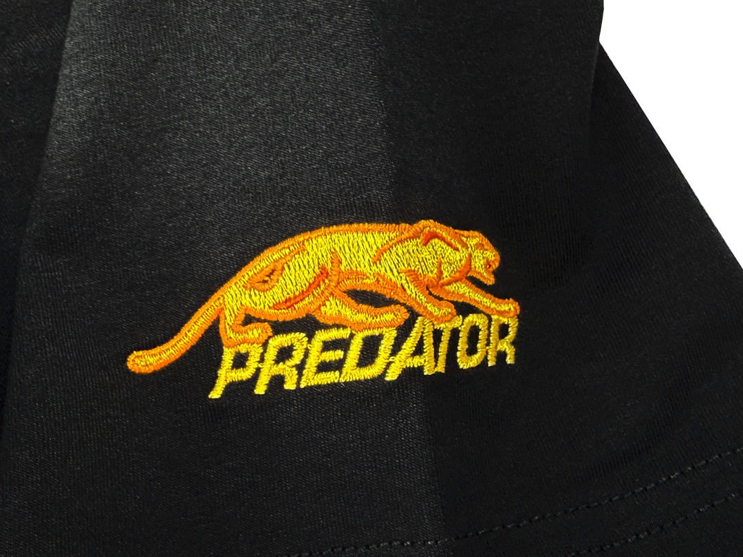 Predator Black T-Shirt Teal Cat Head XS-XXL