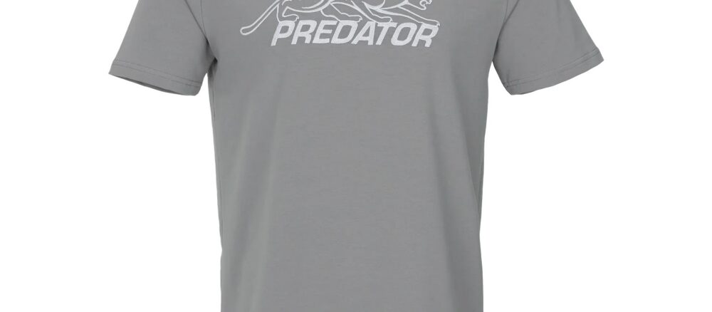 Predator-T-Shirt-grey-Outline-Embroid-logo (1) PredatorOutline Logo T-Shirt Gray M-XL